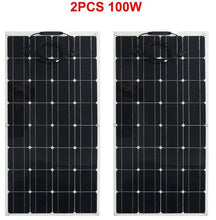 Load image into Gallery viewer, Solar Panel 300w 200w 100w 400w Flexible ETFE PET Photatic PV Monocrystalline Cell 12V 24V Battery Charger 1000w Home System Kit
