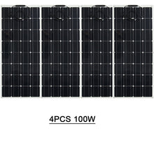 Load image into Gallery viewer, Solar Panel 300w 200w 100w 400w Flexible ETFE PET Photatic PV Monocrystalline Cell 12V 24V Battery Charger 1000w Home System Kit
